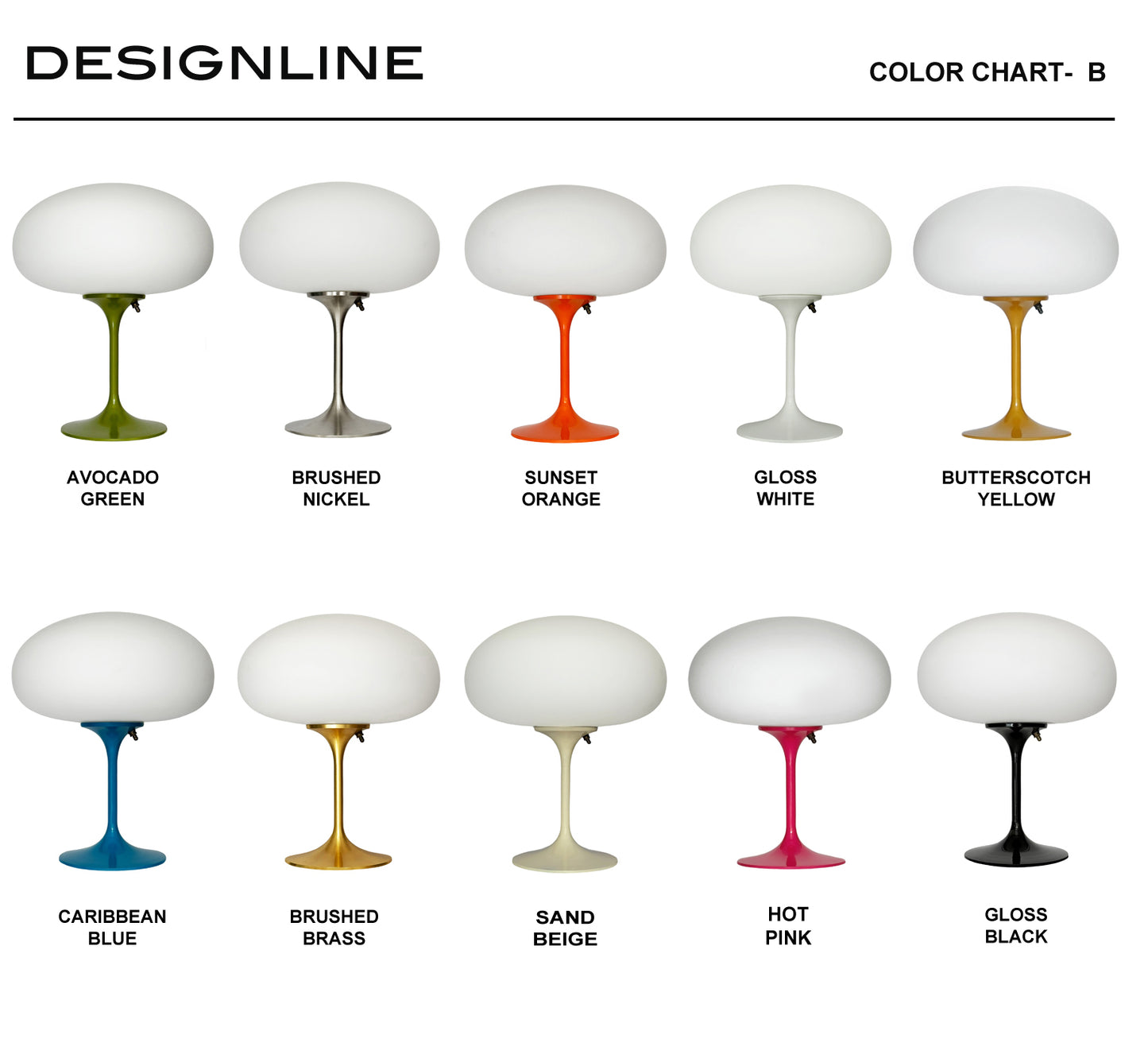 Tall Stemlite Table Lamp in Black Gloss