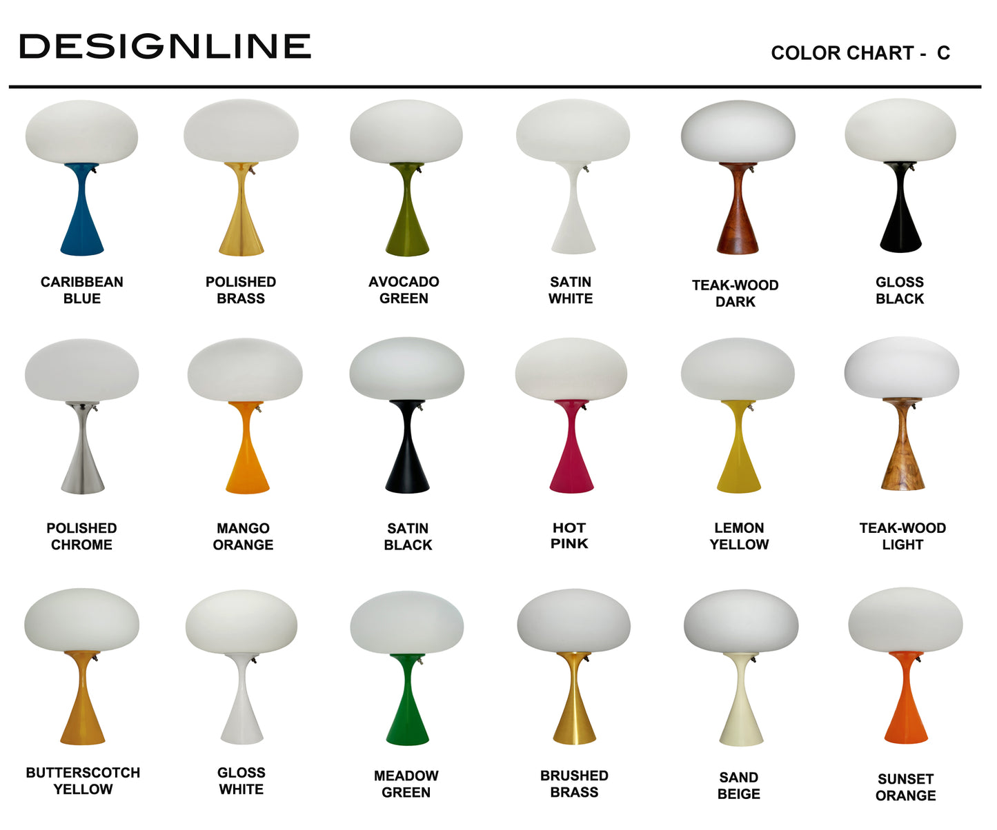 Flared Stemlite Table Lamp in Caribbean Blue