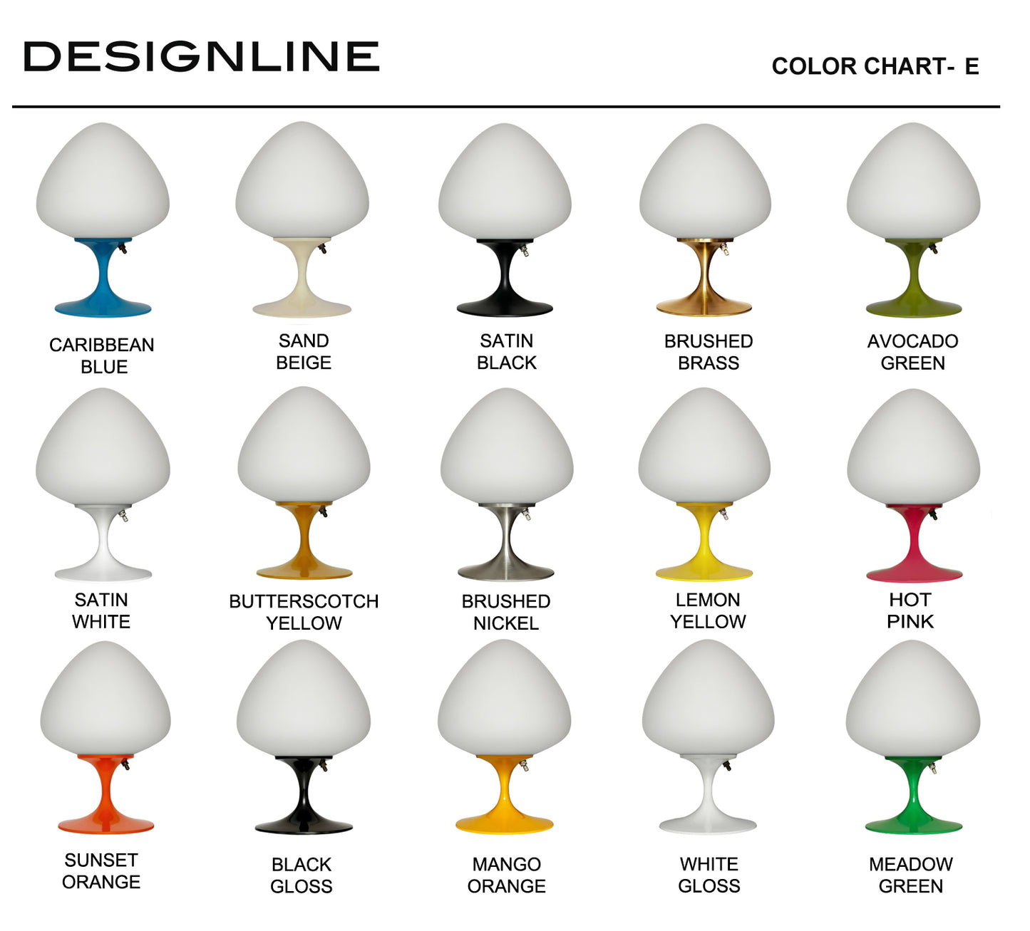 Acorn Stemlite Table Lamp in Sunset Orange