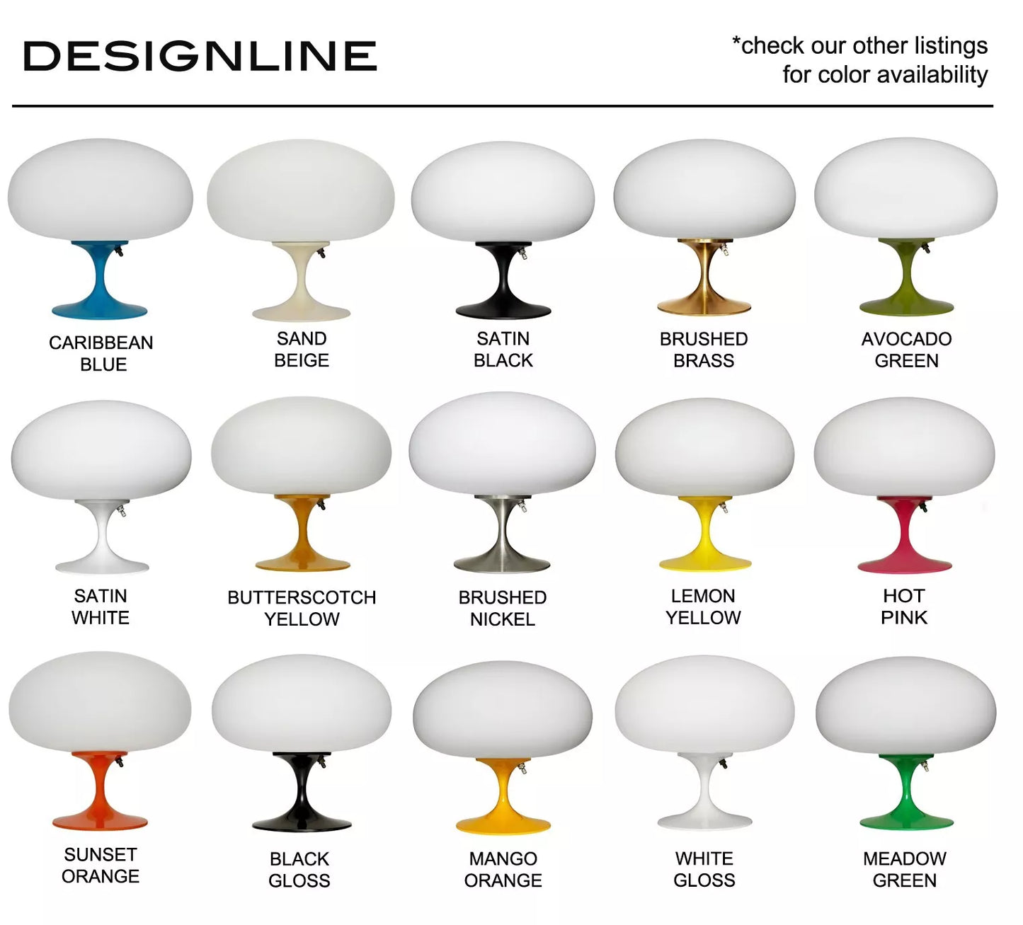 Short Stemlite Table Lamp in Lemon Yellow