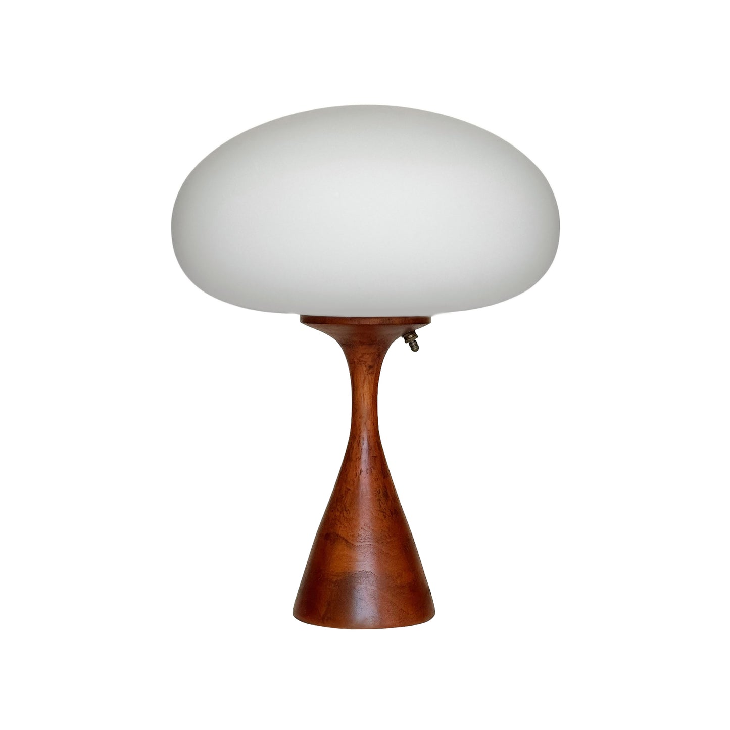 Flared Stemlite Table Lamp in Teak Wood Dark